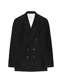 Fitted Striped Jacket in Wool