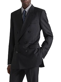 Fitted Striped Jacket in Wool