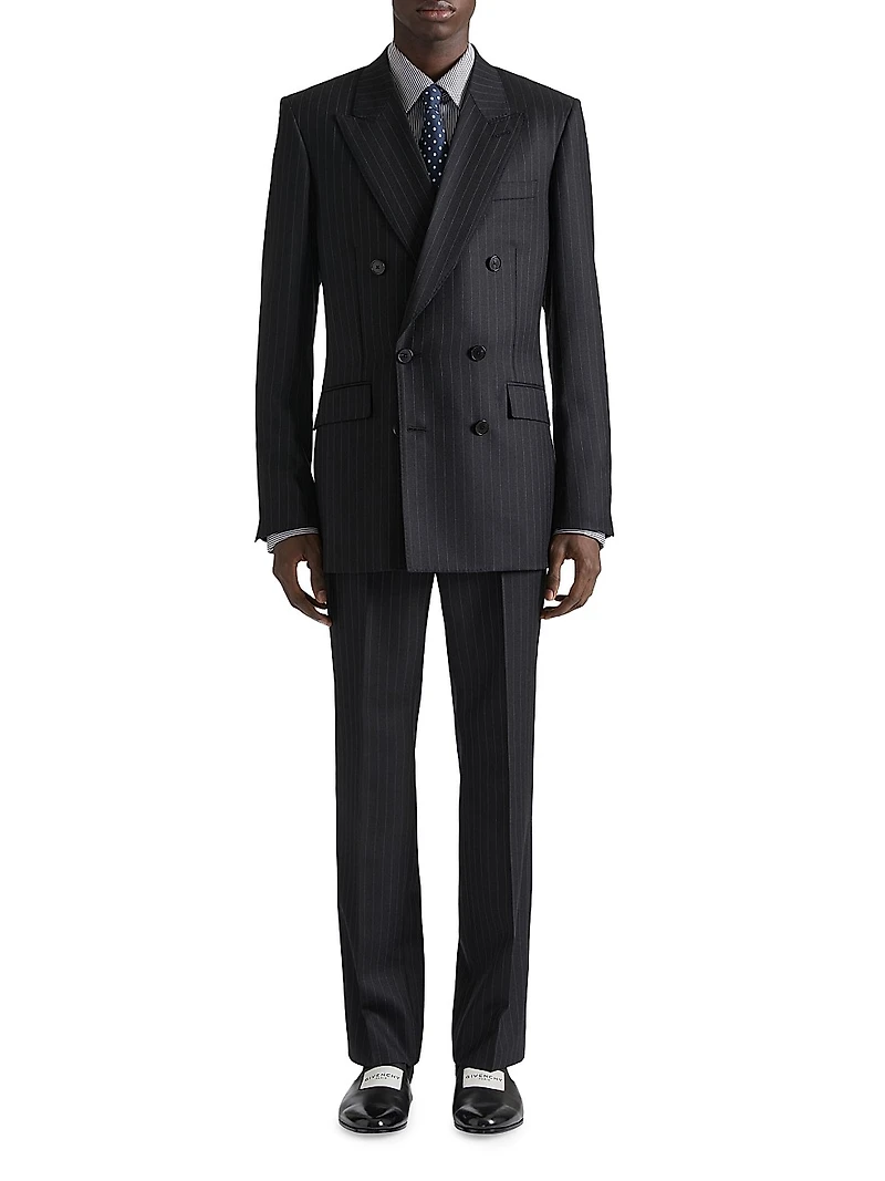 Fitted Striped Jacket in Wool