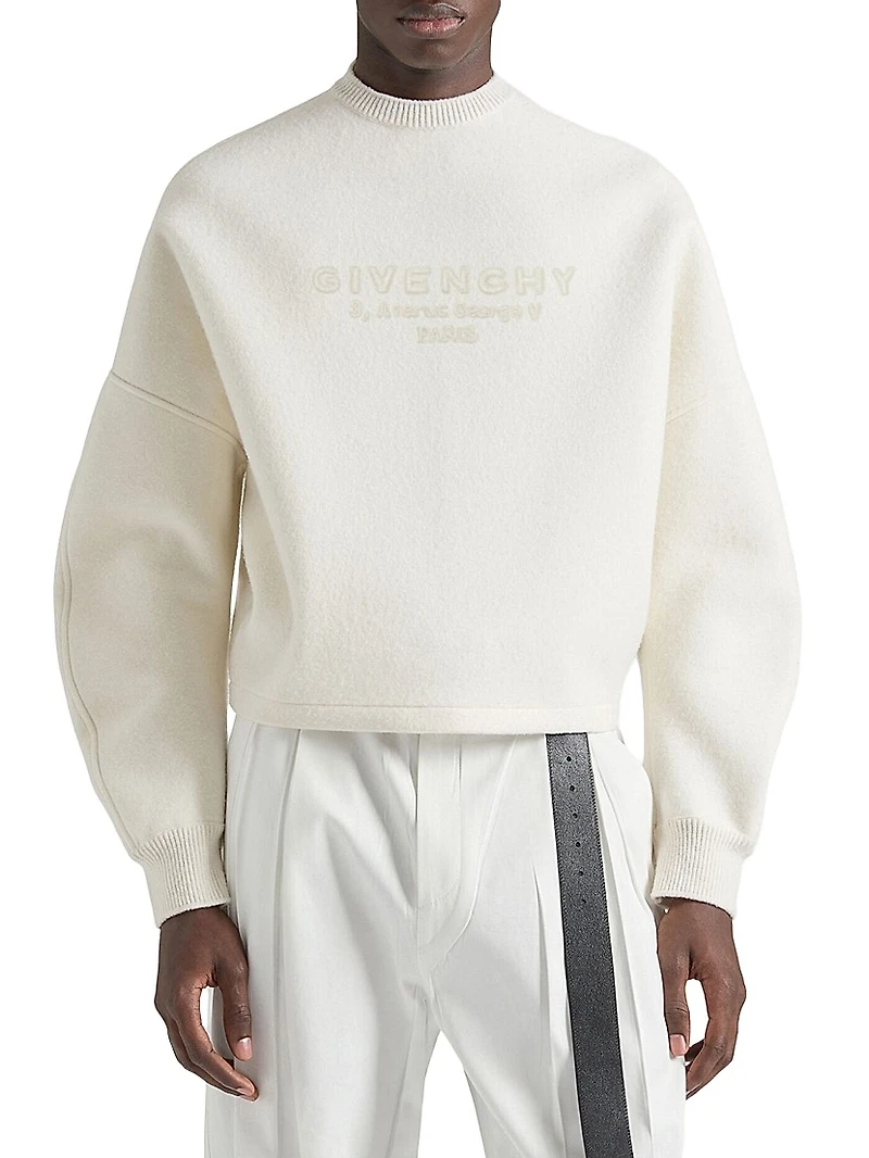 Sweater Wool with Logo Stamp Print
