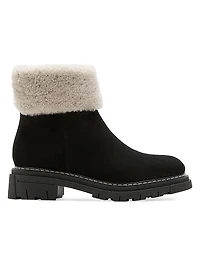 Dwayne Suede Shearling-Cuff Boots