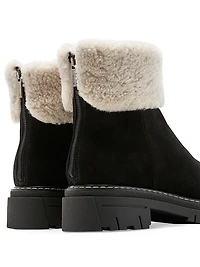 Dwayne Suede Shearling-Cuff Boots