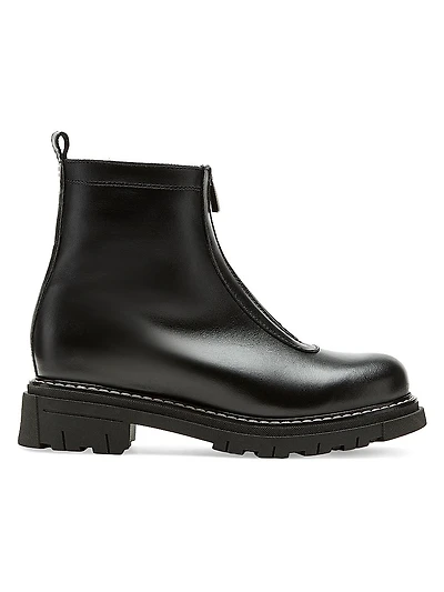 Delta Leather Shearling-Lined Ankle Boots