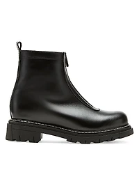 Delta Leather Shearling-Lined Ankle Boots