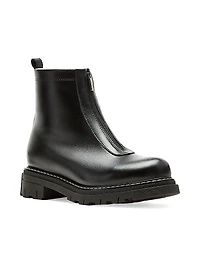 Delta Leather Shearling-Lined Ankle Boots