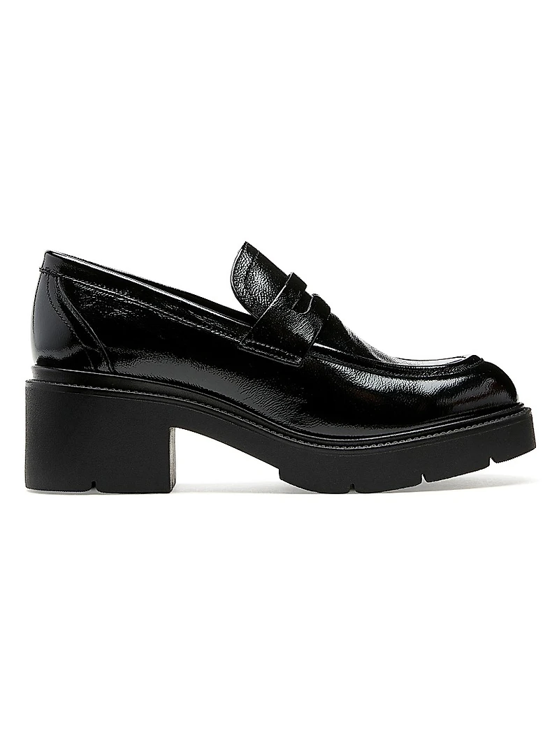 Alisa 50MM Patent Leather Penny Loafers