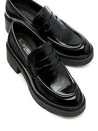 Alisa 50MM Patent Leather Penny Loafers