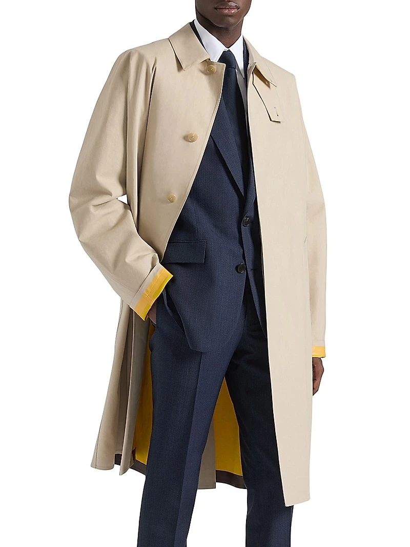 Bicolor Trench-Coat Cotton