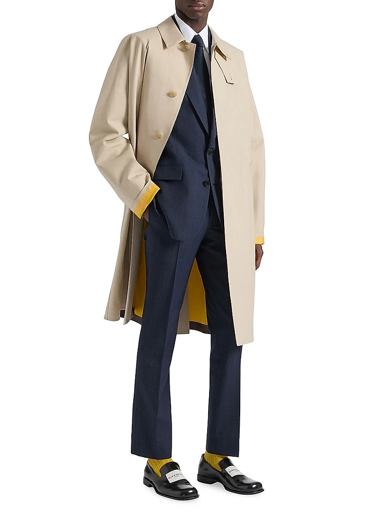 Bicolor Trench-Coat Cotton