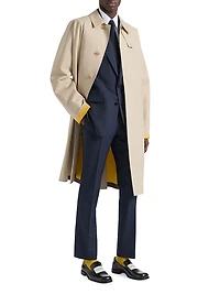 Bicolor Trench-Coat Cotton