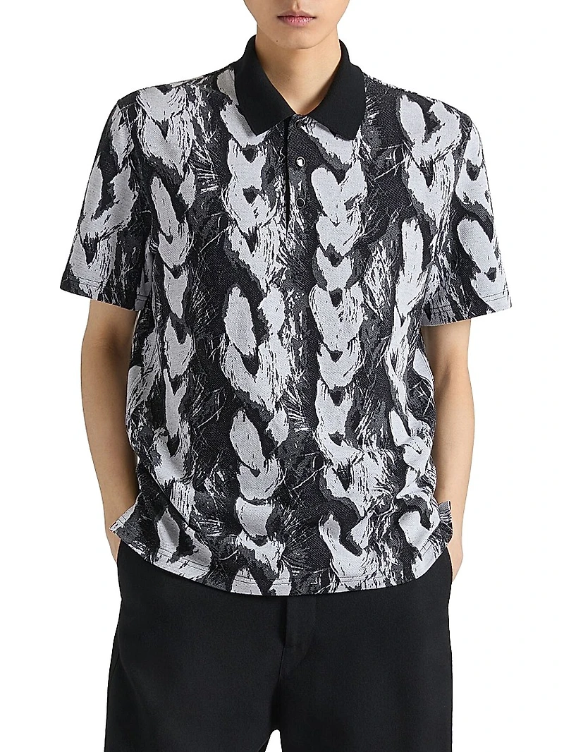 Polo Shirt Hair Jacquard