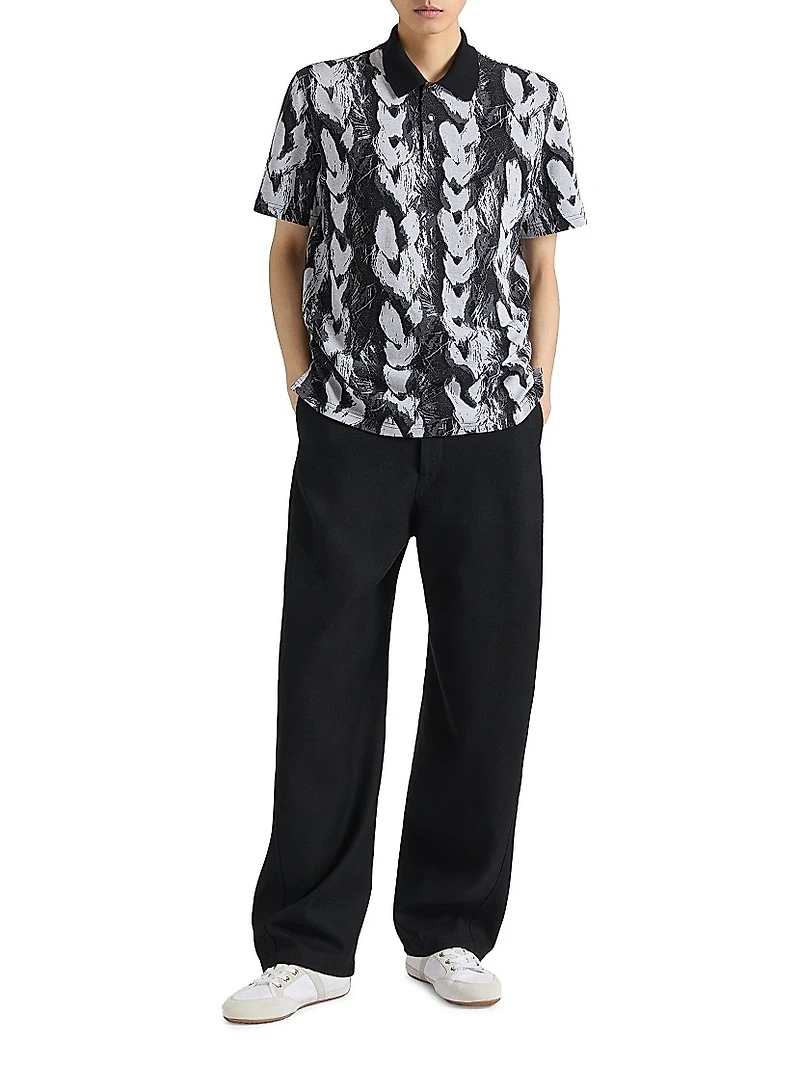 Polo Shirt Hair Jacquard