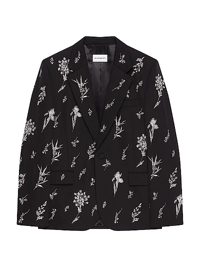 Suit Jacket in Wool with Crystals