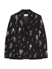 Suit Jacket in Wool with Crystals