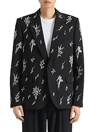 Suit Jacket in Wool with Crystals