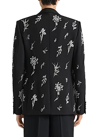 Suit Jacket in Wool with Crystals