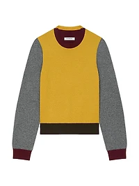 Color Block Sweater Wool