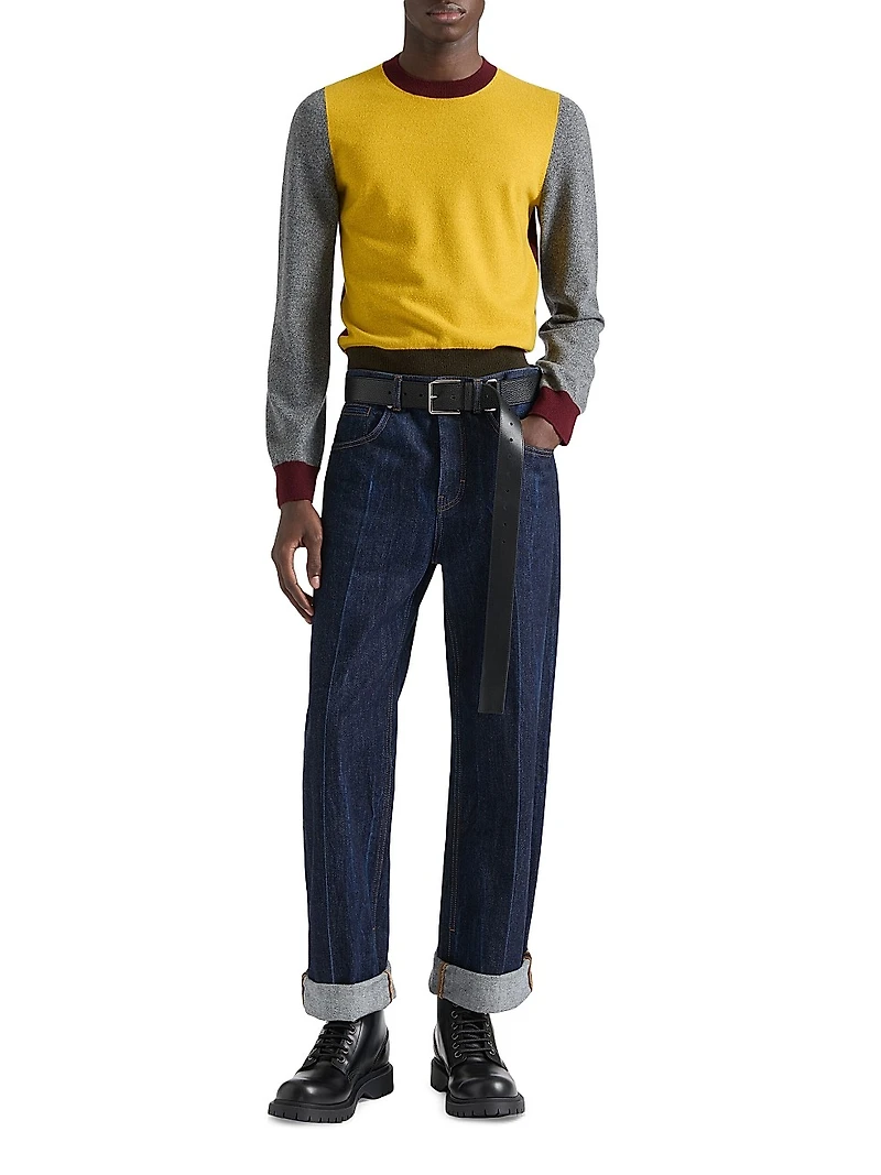 Color Block Sweater Wool