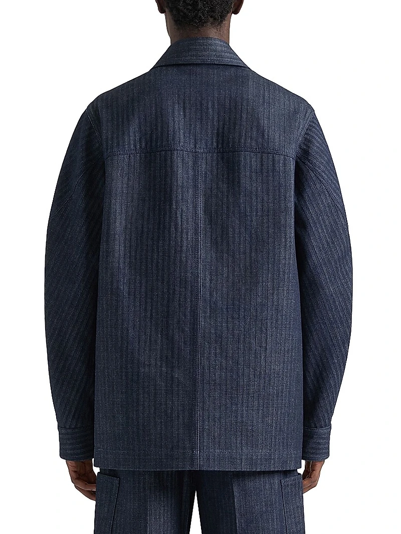 Overshirt Denim Herringbone