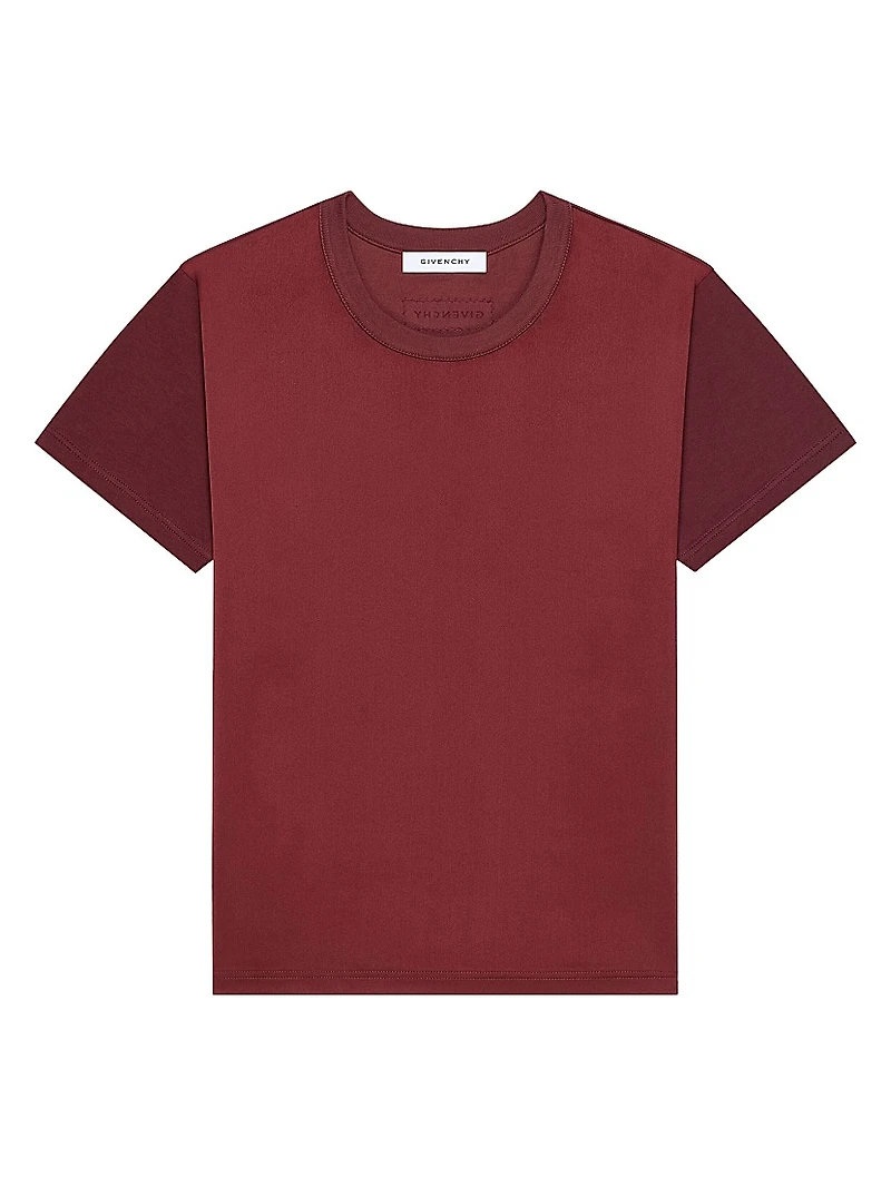 Bi-Material T-Shirt with Patch