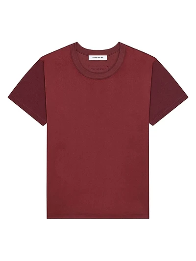 Bi-Material T-Shirt with Patch