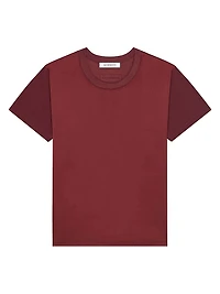 Bi-Material T-Shirt with Patch