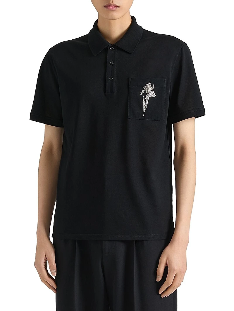 Polo Shirt Cotton with Crystals