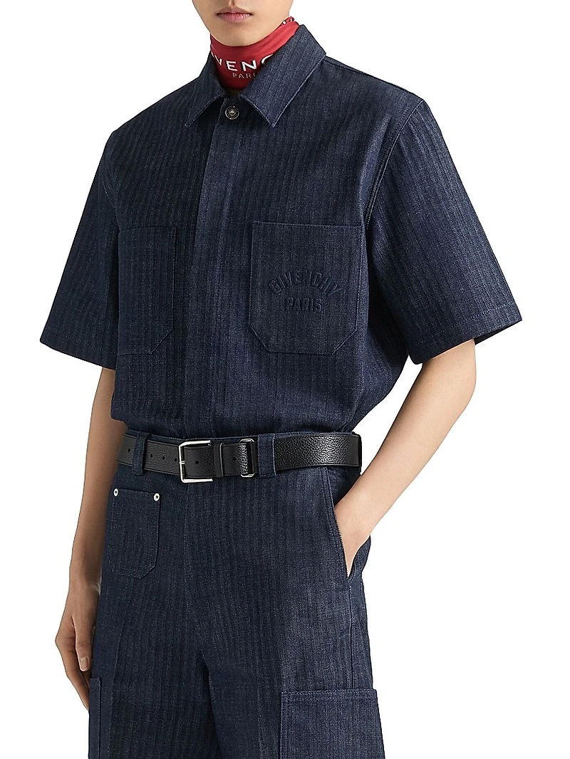 Shirt Denim Herringbone