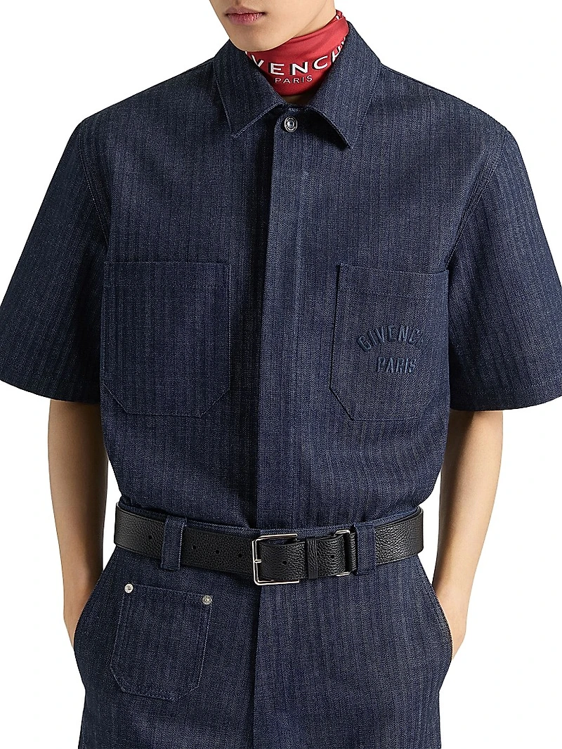 Shirt Denim Herringbone