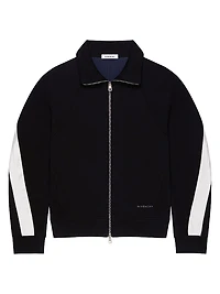 Zipped Sweatshirt Scuba with Satin Seams