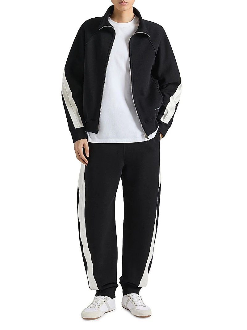 Zipped Sweatshirt Scuba with Satin Seams