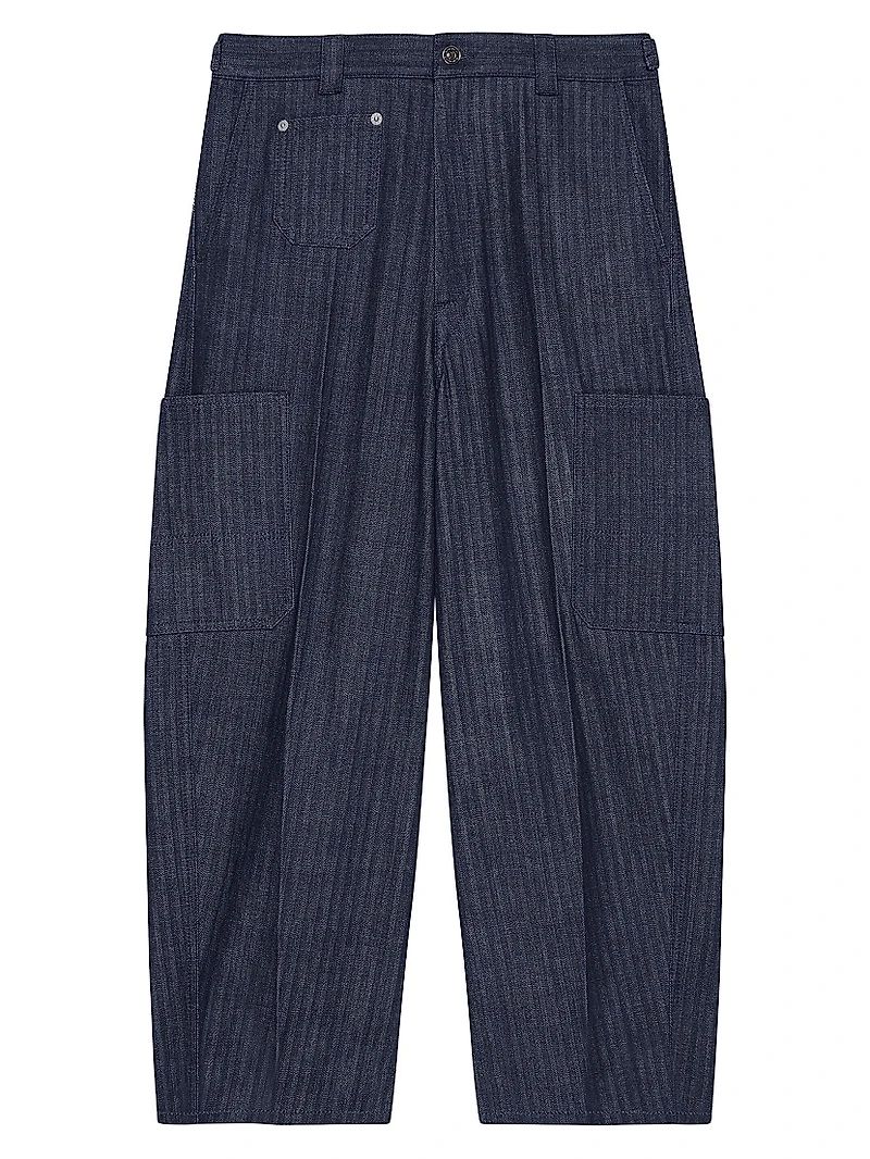 Cargo Pants Denim Herringbone