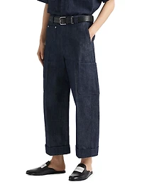 Cargo Pants Denim Herringbone