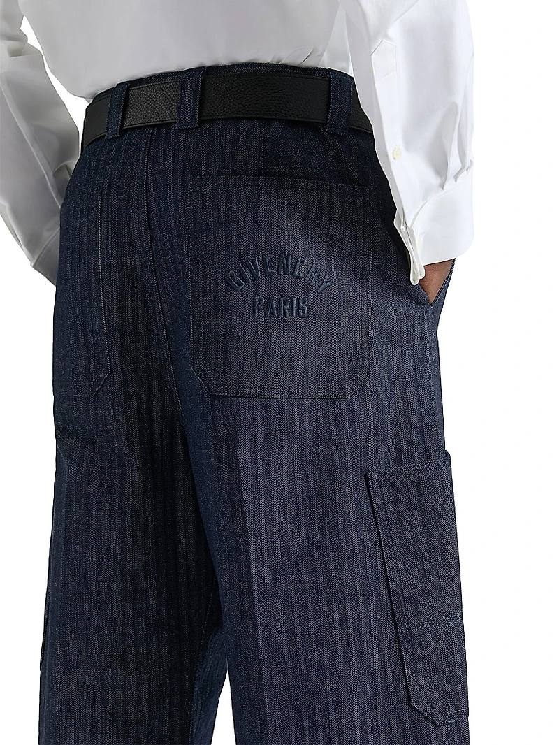 Cargo Pants Denim Herringbone