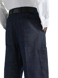 Cargo Pants Denim Herringbone