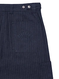 Cargo Pants Denim Herringbone