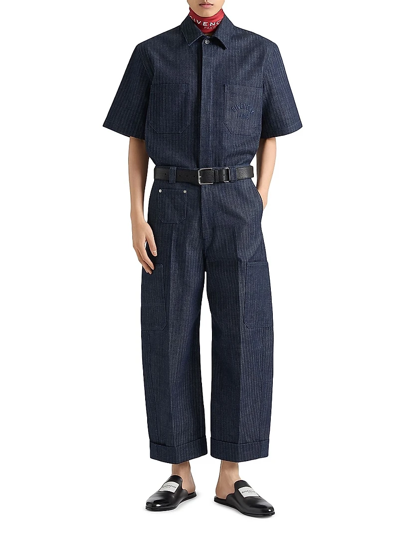 Cargo Pants Denim Herringbone