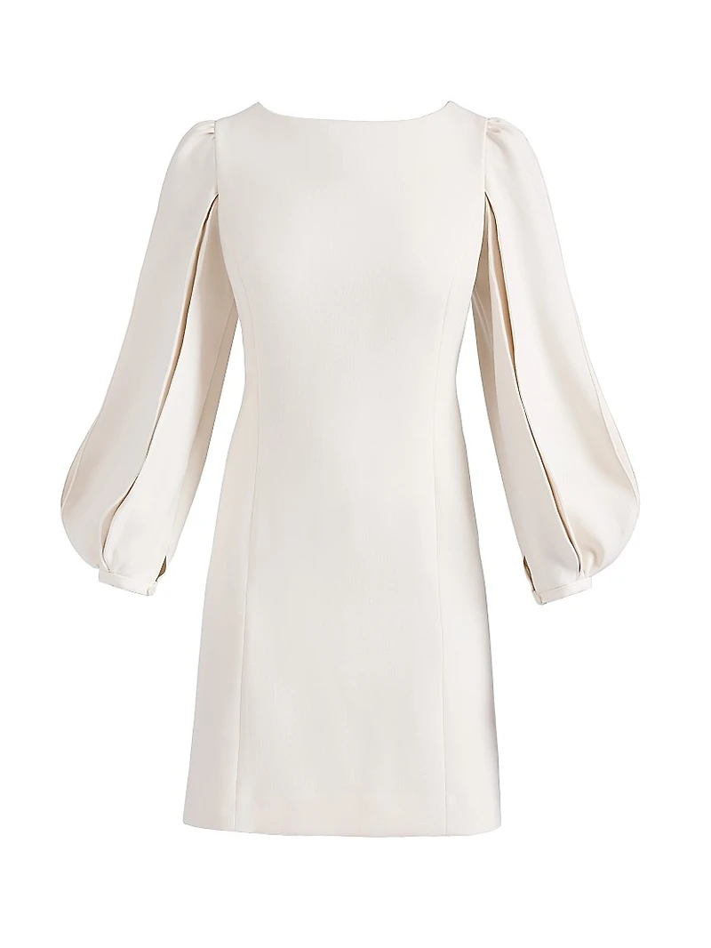 Arana Pleated-Sleeve Shift Dress
