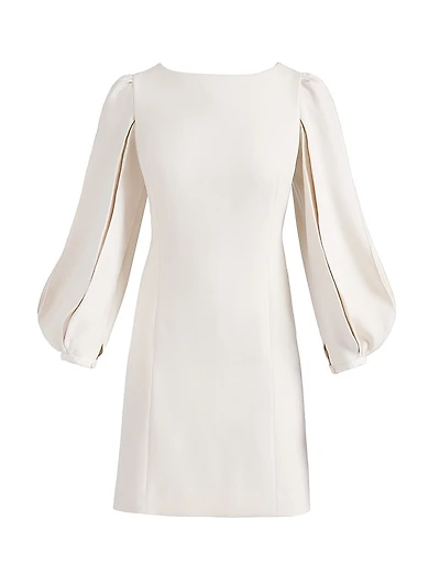 Arana Pleated-Sleeve Shift Dress