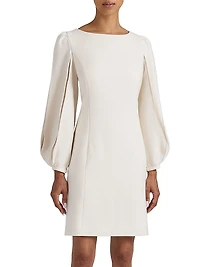 Arana Pleated-Sleeve Shift Dress