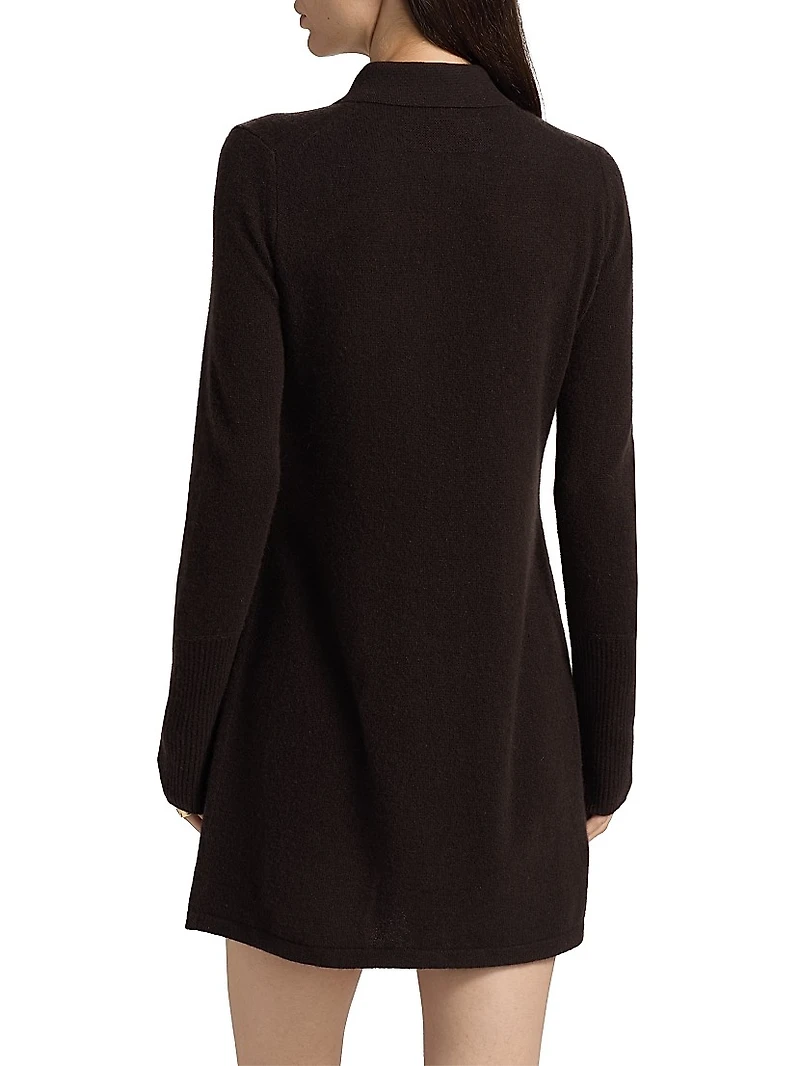 Showtime Cashmere Mini-Shirtdress