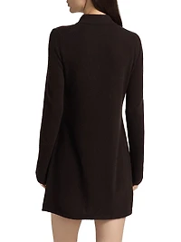 Showtime Cashmere Mini-Shirtdress