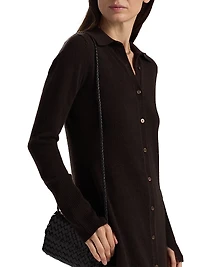 Showtime Cashmere Mini-Shirtdress