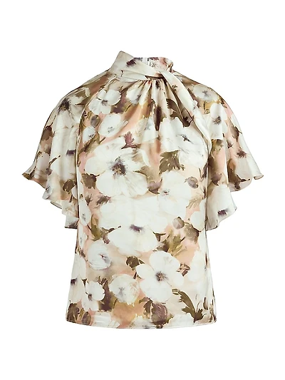 Floral Georgette Regular-Fit Blouse