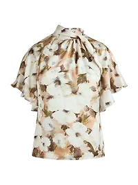 Floral Georgette Regular-Fit Blouse