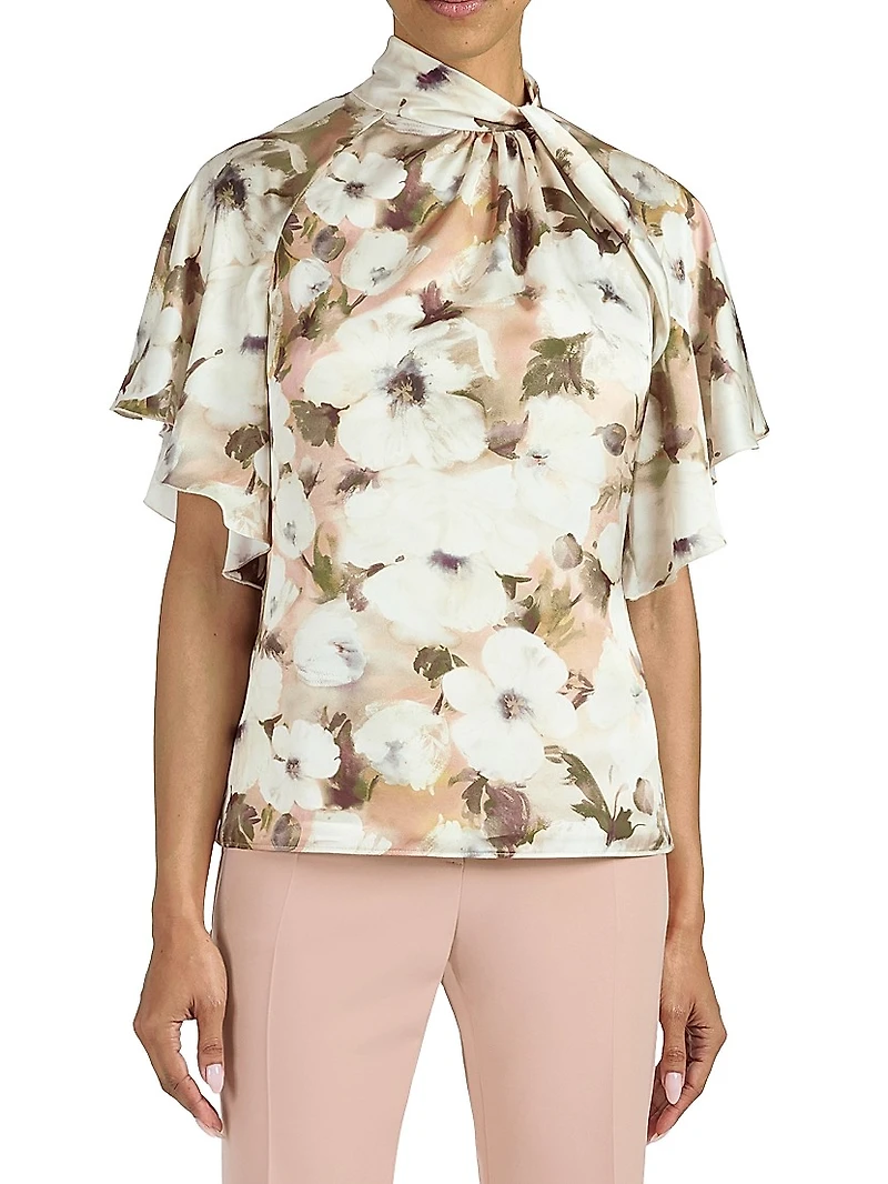 Floral Georgette Regular-Fit Blouse