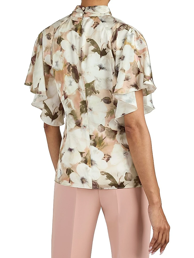 Floral Georgette Regular-Fit Blouse