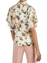 Floral Georgette Regular-Fit Blouse