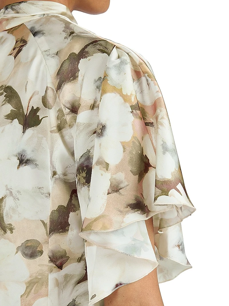 Floral Georgette Regular-Fit Blouse