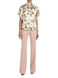 Floral Georgette Regular-Fit Blouse